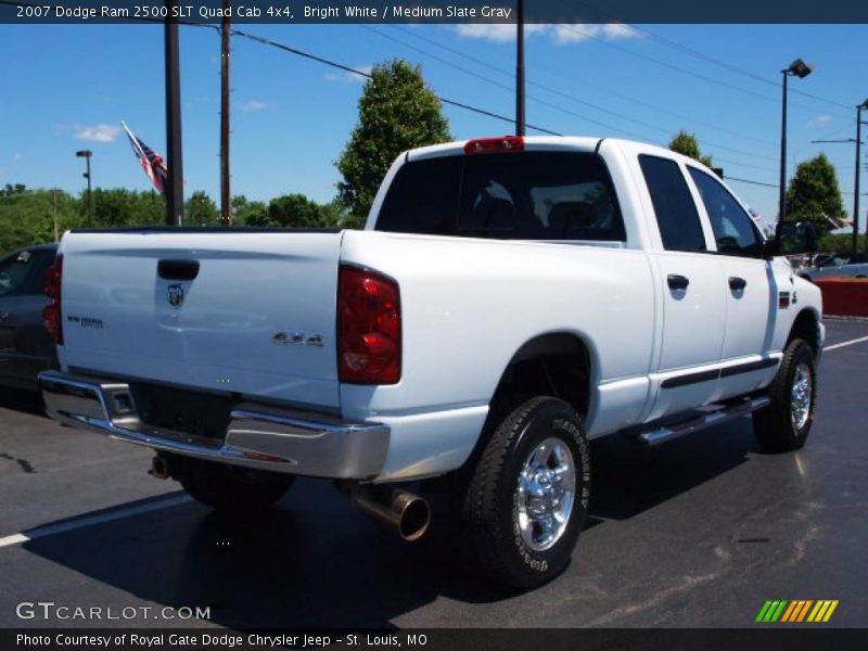 Bright White / Medium Slate Gray 2007 Dodge Ram 2500 SLT Quad Cab 4x4