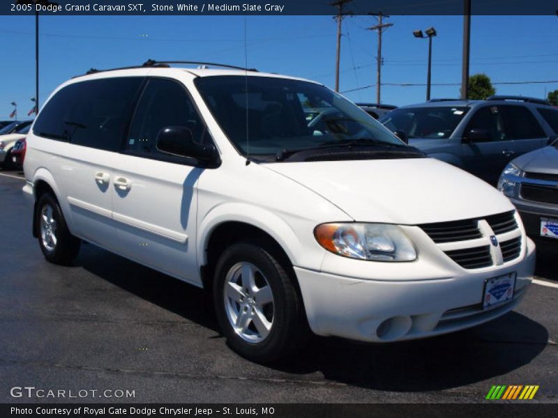 Stone White / Medium Slate Gray 2005 Dodge Grand Caravan SXT
