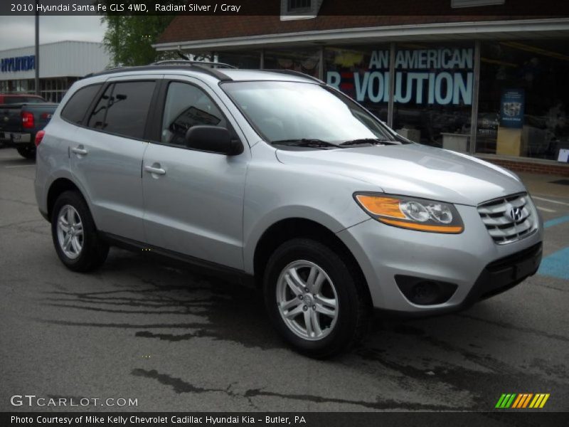 Radiant Silver / Gray 2010 Hyundai Santa Fe GLS 4WD