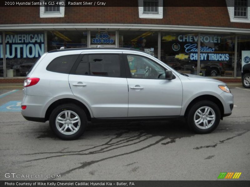 Radiant Silver / Gray 2010 Hyundai Santa Fe GLS 4WD