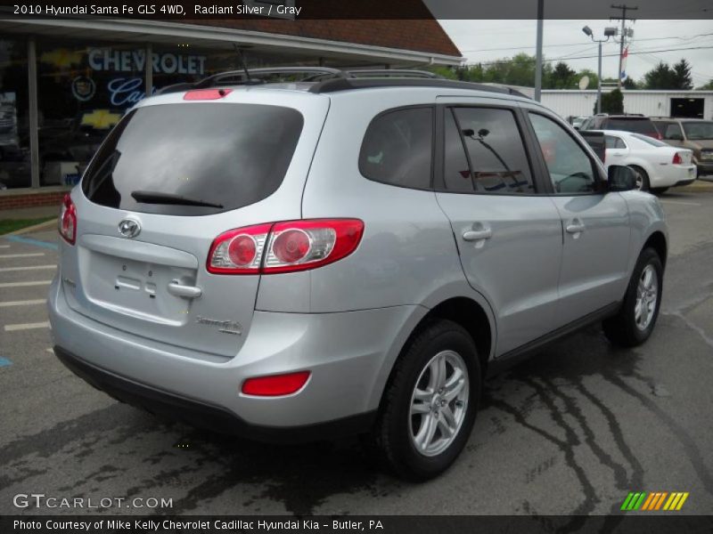 Radiant Silver / Gray 2010 Hyundai Santa Fe GLS 4WD