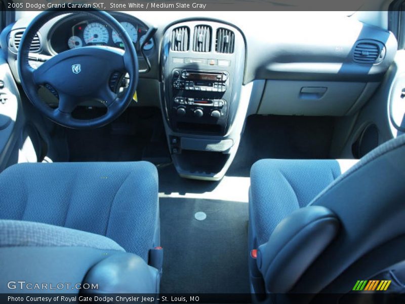 Stone White / Medium Slate Gray 2005 Dodge Grand Caravan SXT