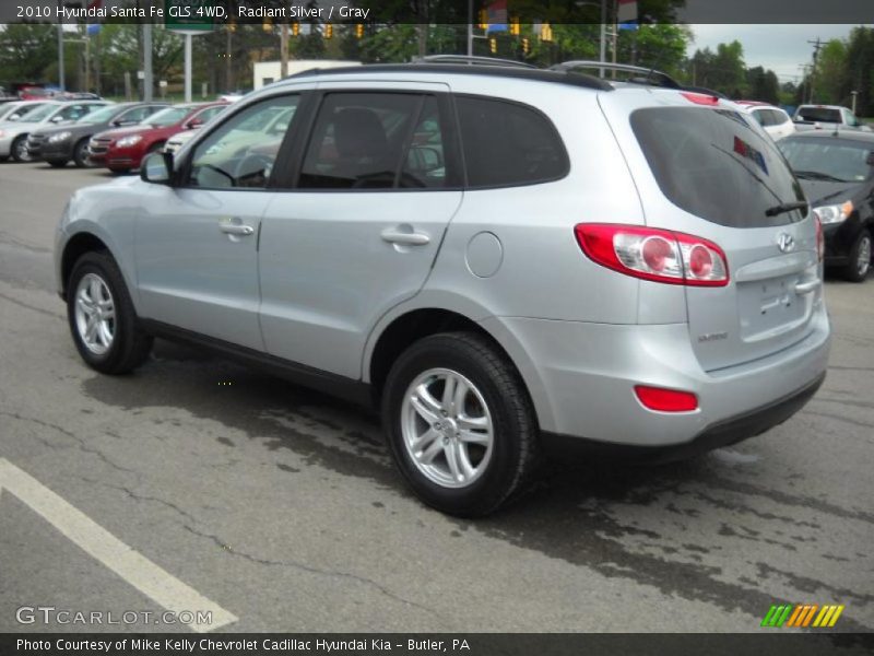Radiant Silver / Gray 2010 Hyundai Santa Fe GLS 4WD