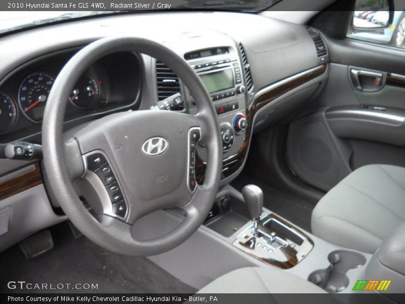 Radiant Silver / Gray 2010 Hyundai Santa Fe GLS 4WD