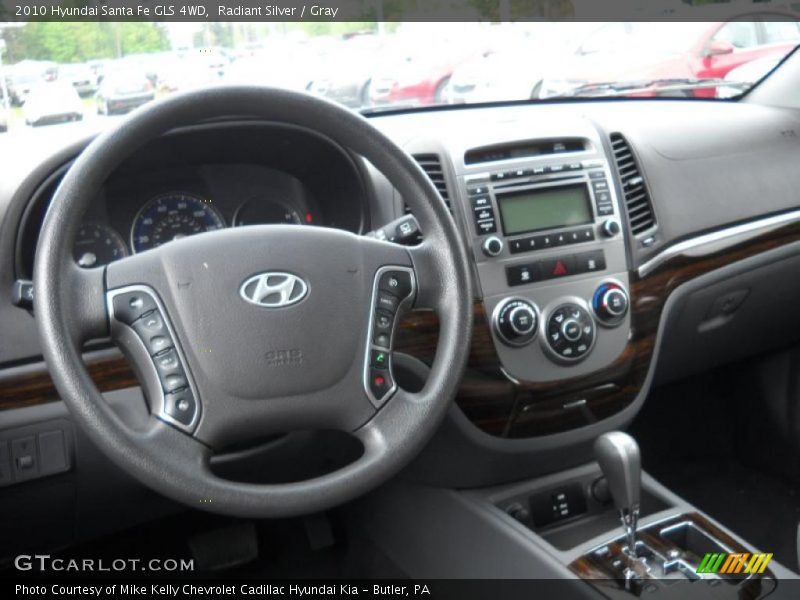 Radiant Silver / Gray 2010 Hyundai Santa Fe GLS 4WD