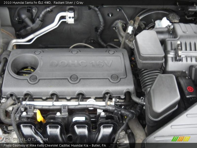 Radiant Silver / Gray 2010 Hyundai Santa Fe GLS 4WD