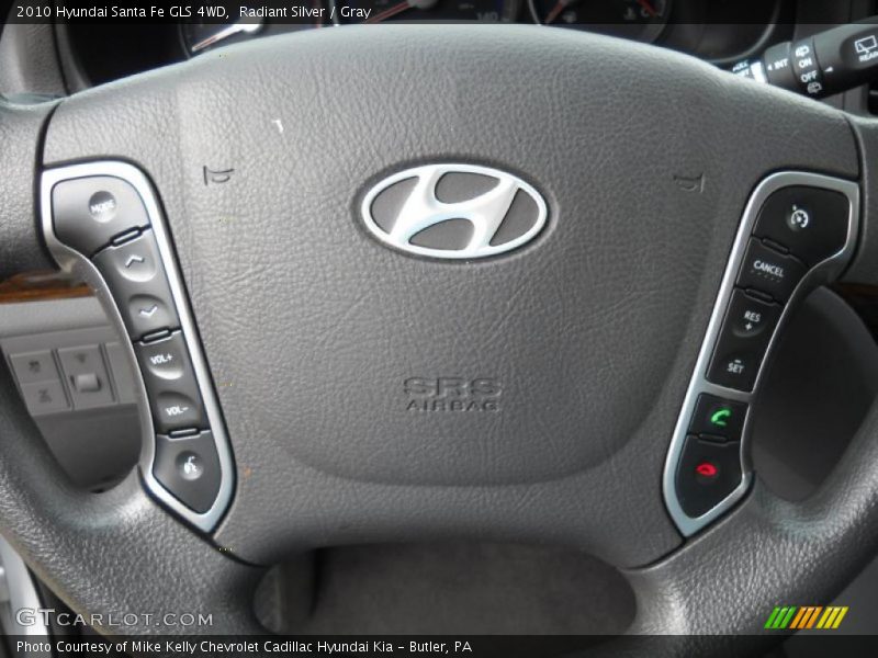 Radiant Silver / Gray 2010 Hyundai Santa Fe GLS 4WD