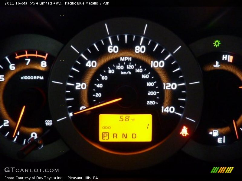 Pacific Blue Metallic / Ash 2011 Toyota RAV4 Limited 4WD