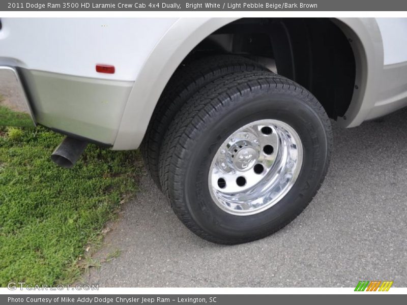 Bright White / Light Pebble Beige/Bark Brown 2011 Dodge Ram 3500 HD Laramie Crew Cab 4x4 Dually