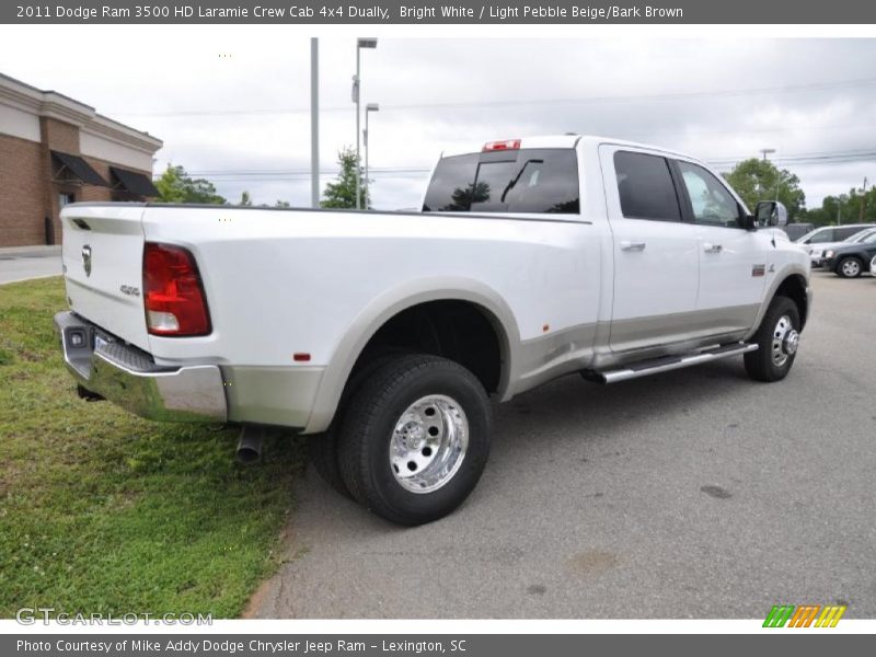 Bright White / Light Pebble Beige/Bark Brown 2011 Dodge Ram 3500 HD Laramie Crew Cab 4x4 Dually