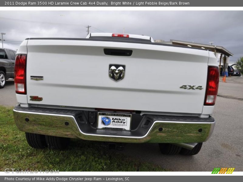 Bright White / Light Pebble Beige/Bark Brown 2011 Dodge Ram 3500 HD Laramie Crew Cab 4x4 Dually