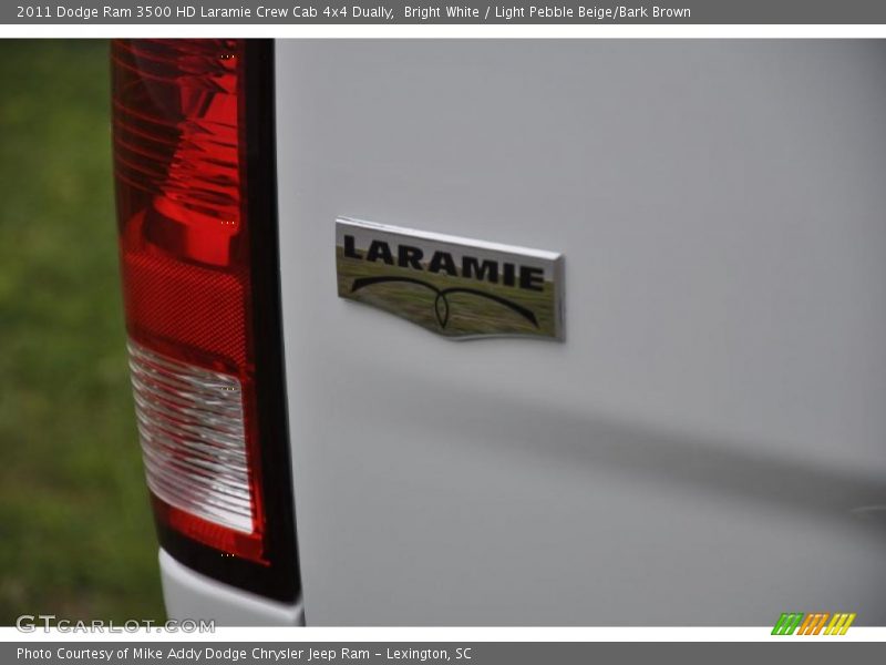 Bright White / Light Pebble Beige/Bark Brown 2011 Dodge Ram 3500 HD Laramie Crew Cab 4x4 Dually