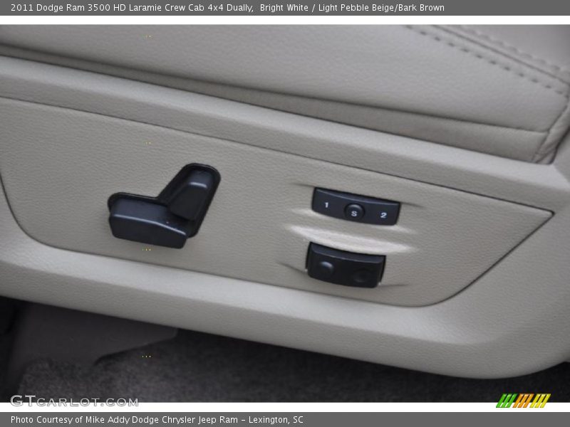 Bright White / Light Pebble Beige/Bark Brown 2011 Dodge Ram 3500 HD Laramie Crew Cab 4x4 Dually