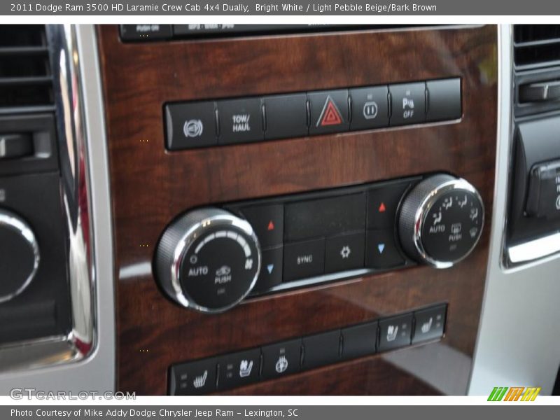 Bright White / Light Pebble Beige/Bark Brown 2011 Dodge Ram 3500 HD Laramie Crew Cab 4x4 Dually