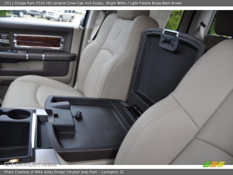Bright White / Light Pebble Beige/Bark Brown 2011 Dodge Ram 3500 HD Laramie Crew Cab 4x4 Dually