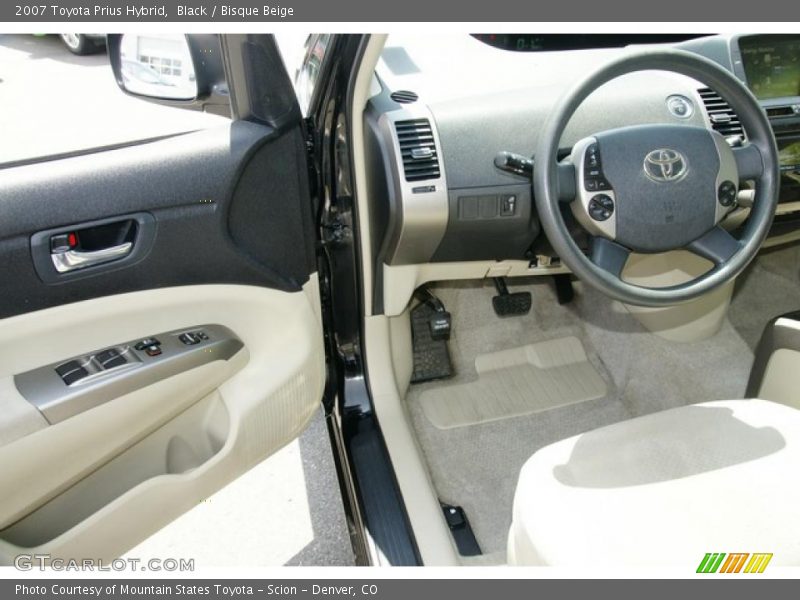 Black / Bisque Beige 2007 Toyota Prius Hybrid