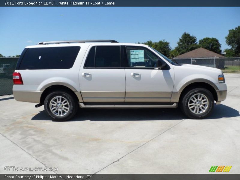 White Platinum Tri-Coat / Camel 2011 Ford Expedition EL XLT