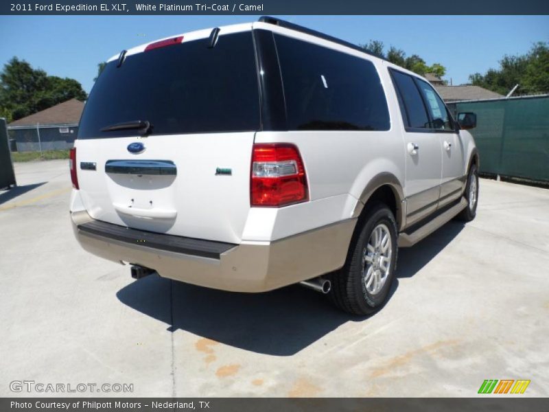 White Platinum Tri-Coat / Camel 2011 Ford Expedition EL XLT