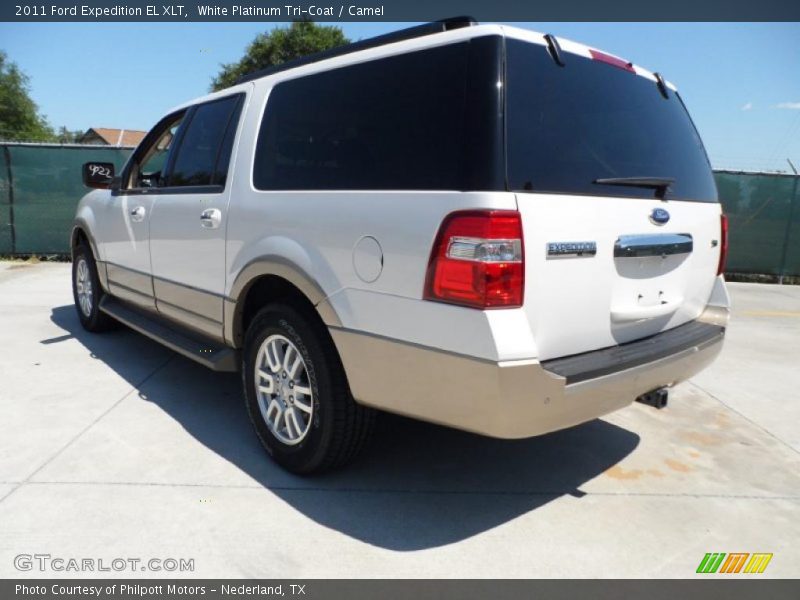 White Platinum Tri-Coat / Camel 2011 Ford Expedition EL XLT