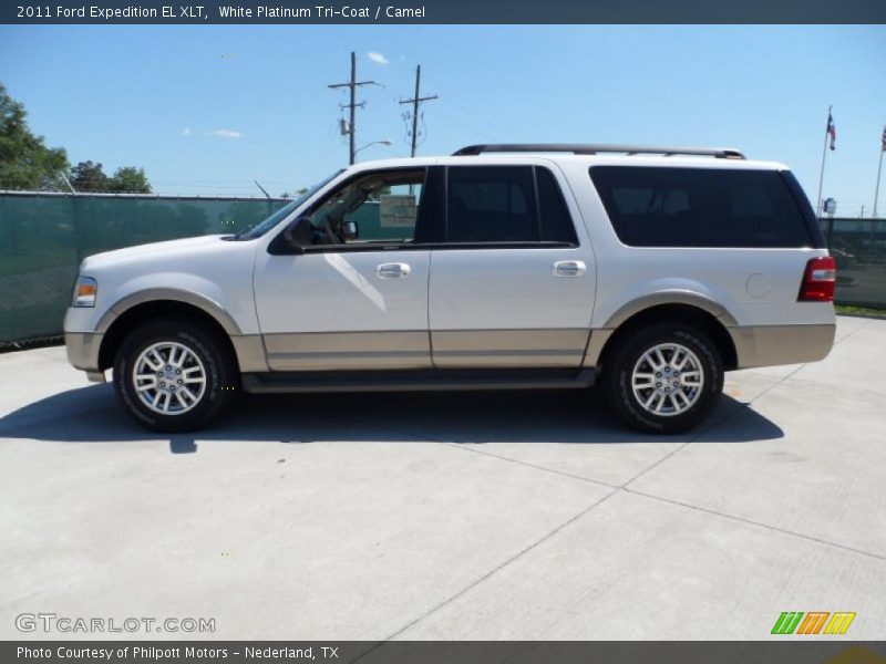 White Platinum Tri-Coat / Camel 2011 Ford Expedition EL XLT