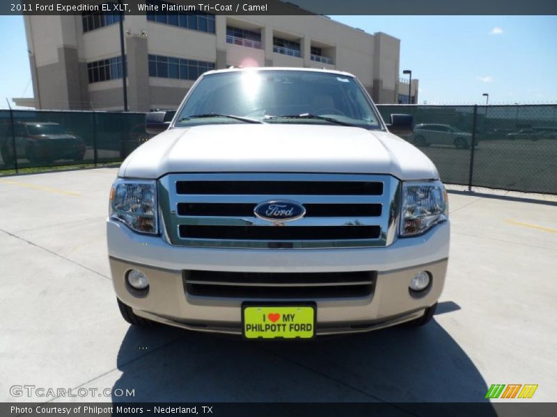 White Platinum Tri-Coat / Camel 2011 Ford Expedition EL XLT