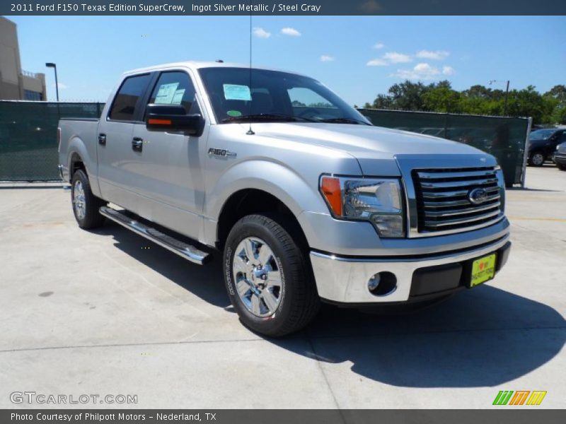 Ingot Silver Metallic / Steel Gray 2011 Ford F150 Texas Edition SuperCrew