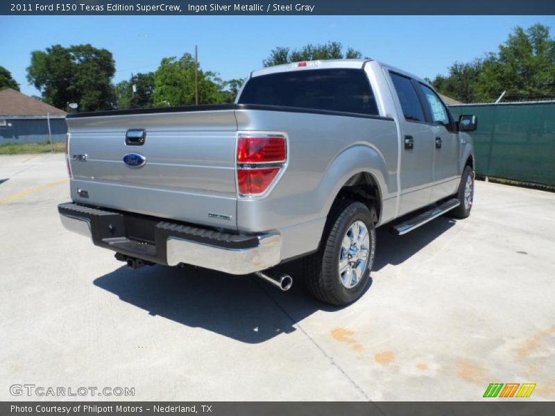 Ingot Silver Metallic / Steel Gray 2011 Ford F150 Texas Edition SuperCrew