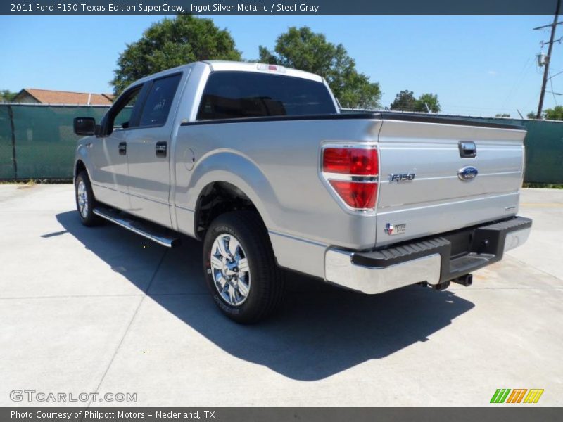 Ingot Silver Metallic / Steel Gray 2011 Ford F150 Texas Edition SuperCrew
