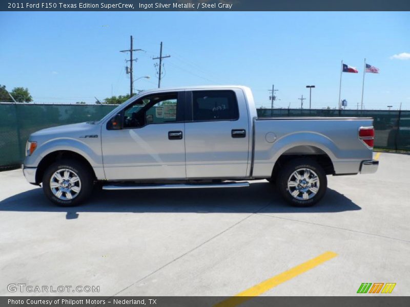Ingot Silver Metallic / Steel Gray 2011 Ford F150 Texas Edition SuperCrew