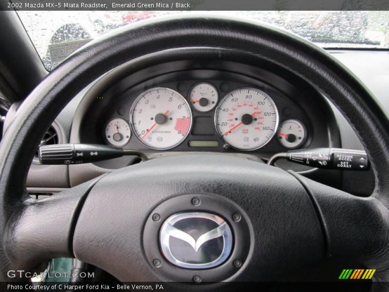 Emerald Green Mica / Black 2002 Mazda MX-5 Miata Roadster