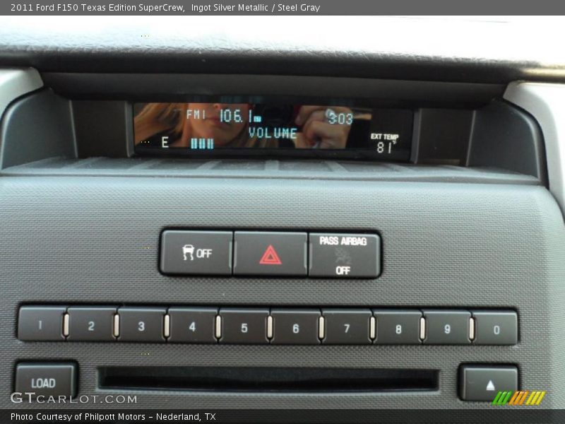 Ingot Silver Metallic / Steel Gray 2011 Ford F150 Texas Edition SuperCrew