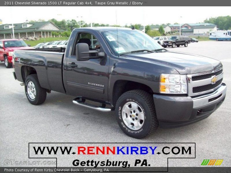 Taupe Gray Metallic / Ebony 2011 Chevrolet Silverado 1500 LT Regular Cab 4x4