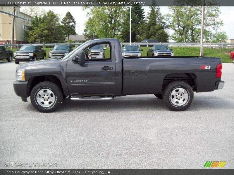 Taupe Gray Metallic / Ebony 2011 Chevrolet Silverado 1500 LT Regular Cab 4x4