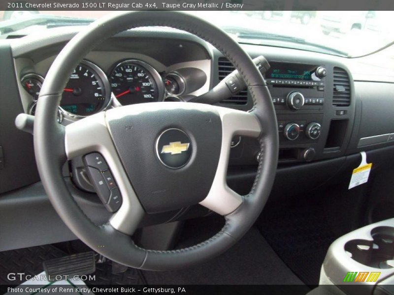 Taupe Gray Metallic / Ebony 2011 Chevrolet Silverado 1500 LT Regular Cab 4x4