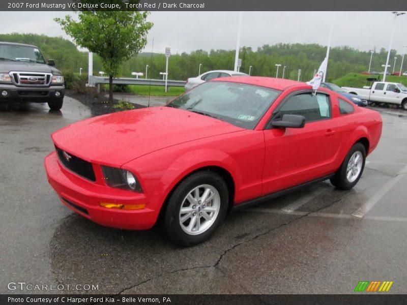 Torch Red / Dark Charcoal 2007 Ford Mustang V6 Deluxe Coupe