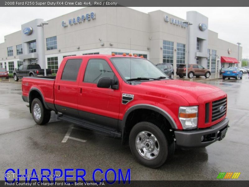 Red / Ebony 2008 Ford F250 Super Duty FX4 Crew Cab 4x4