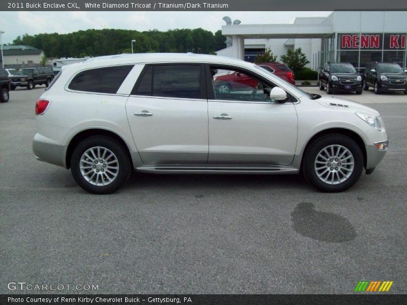 White Diamond Tricoat / Titanium/Dark Titanium 2011 Buick Enclave CXL