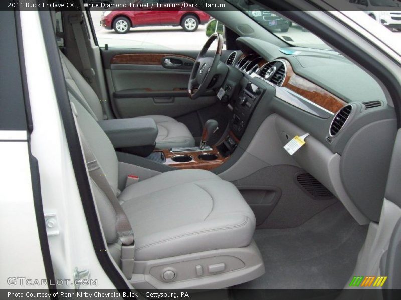 White Diamond Tricoat / Titanium/Dark Titanium 2011 Buick Enclave CXL