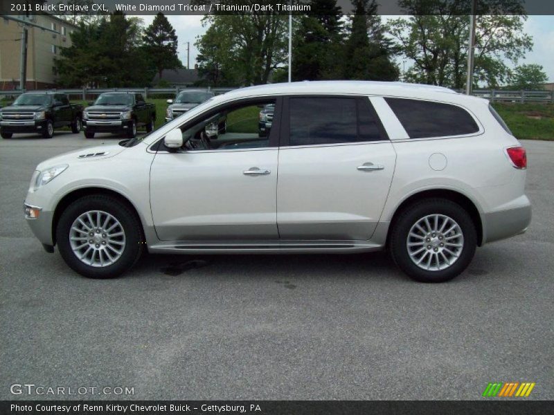 White Diamond Tricoat / Titanium/Dark Titanium 2011 Buick Enclave CXL
