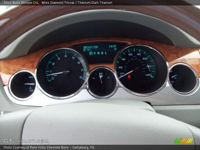 White Diamond Tricoat / Titanium/Dark Titanium 2011 Buick Enclave CXL