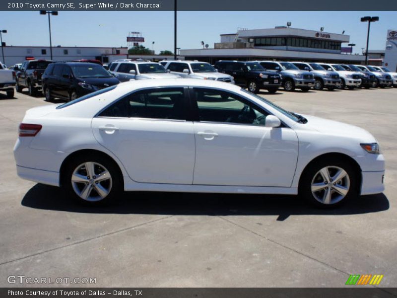 Super White / Dark Charcoal 2010 Toyota Camry SE