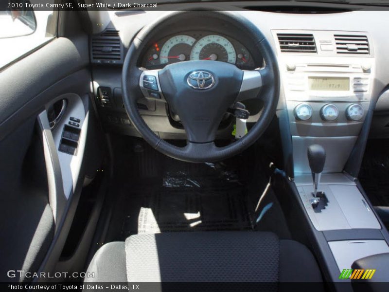 Super White / Dark Charcoal 2010 Toyota Camry SE