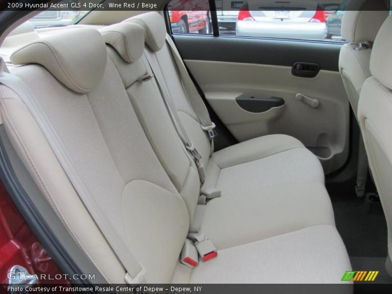 Wine Red / Beige 2009 Hyundai Accent GLS 4 Door