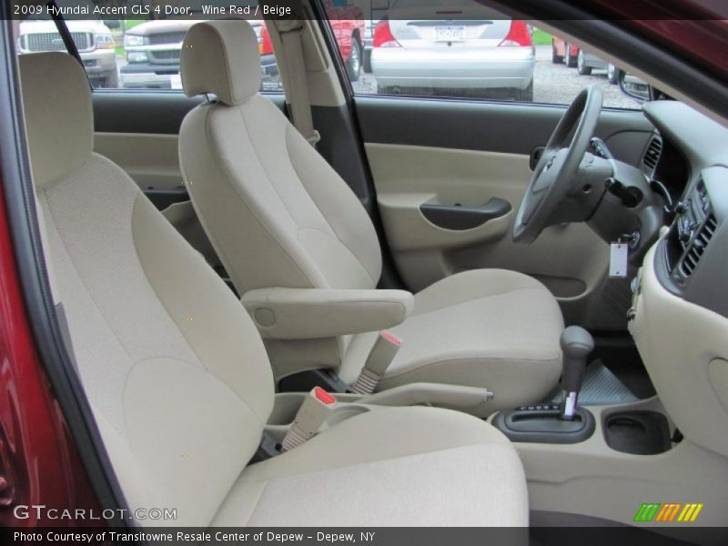 Wine Red / Beige 2009 Hyundai Accent GLS 4 Door