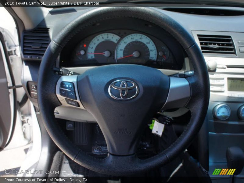Super White / Dark Charcoal 2010 Toyota Camry SE