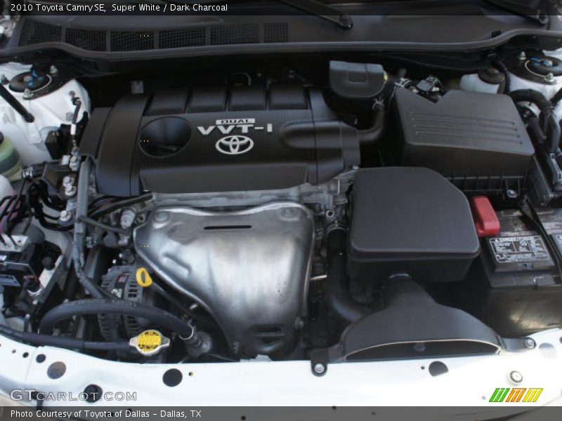 Super White / Dark Charcoal 2010 Toyota Camry SE