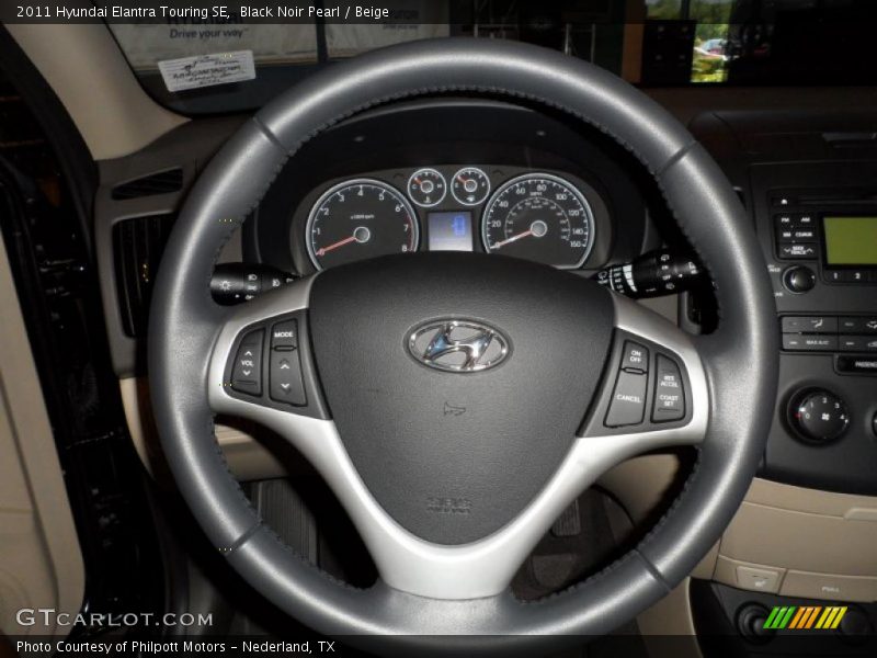 Black Noir Pearl / Beige 2011 Hyundai Elantra Touring SE
