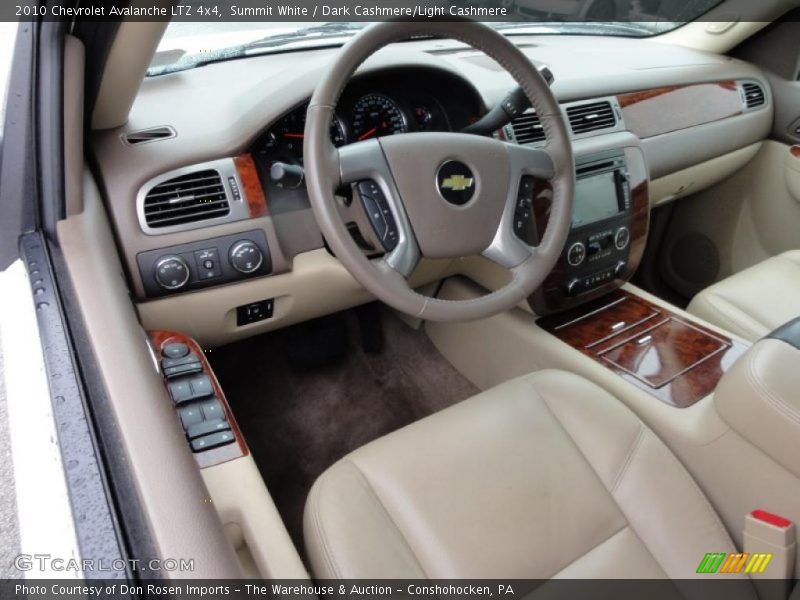 Summit White / Dark Cashmere/Light Cashmere 2010 Chevrolet Avalanche LTZ 4x4