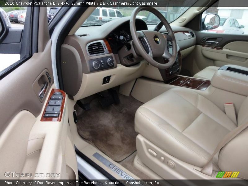Summit White / Dark Cashmere/Light Cashmere 2010 Chevrolet Avalanche LTZ 4x4