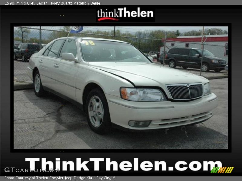 Ivory Quartz Metallic / Beige 1998 Infiniti Q 45 Sedan
